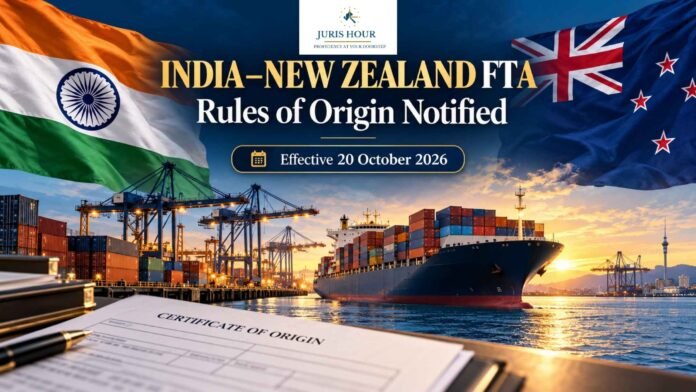 India Notifies Rules Of Origin For India–New Zealand FTA