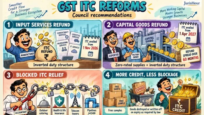 57th GST Council Proposes ITC Refunds On Capital Goods, Input Services; Relief For Insurance And Free Samples