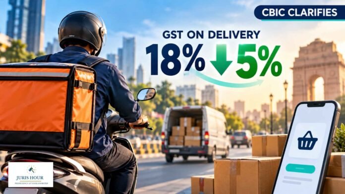 GST On E-Commerce Deliveries Reduced From 18% To 5%, No New Tax Imposed: CBIC GST On E-Commerce Deliveries Reduced From 18% To 5%, No New Tax Imposed: CBIC