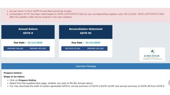 GSTR-9, GSTR-9C Forms Live On GST Portal GSTR-9, GSTR-9C Forms Live On GST Portal