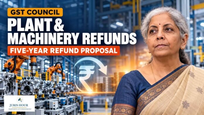 GST Refunds on Plant and Machinery May Be Spread Over 5 Years