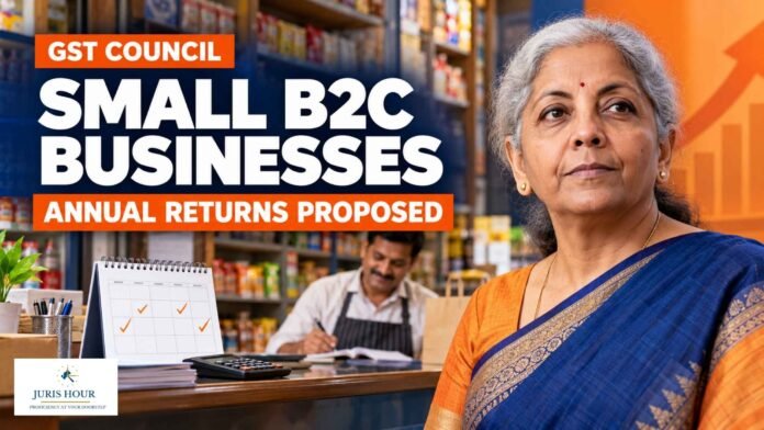 Small B2C Businesses May Get Annual GST Returns with Quarterly Tax Payments: 57th GST Council Meet Small B2C Businesses May Get Annual GST Returns with Quarterly Tax Payments: 57th GST Council Meet