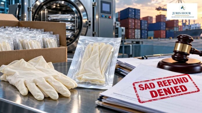 SAD Refund Denied On Imported Gloves Sterilised And Repacked Before Sale: CESTAT SAD Refund Denied On Imported Gloves Sterilised And Repacked Before Sale: CESTAT
