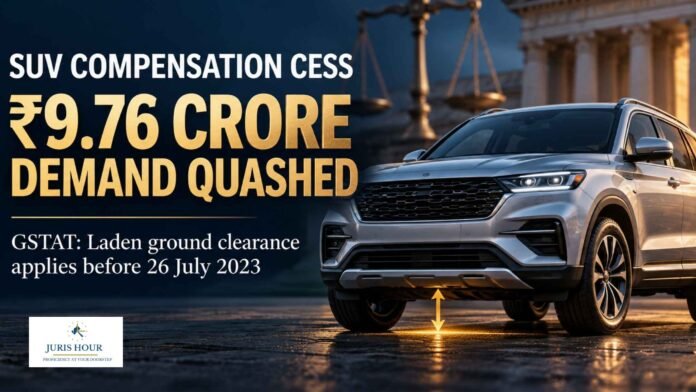 SUV Ground Clearance Must Be Measured In Laden Condition For Pre-July 26, 2023 Supplies: GSTAT Quashes ₹9.76 Crore Cess Demand