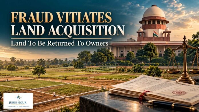 Fraud Vitiates Land Acquisition Despite Delay In Challenge; Land Must Be Returned To Owners Fraud Vitiates Land Acquisition Despite Delay In Challenge; Land Must Be Returned To Owners