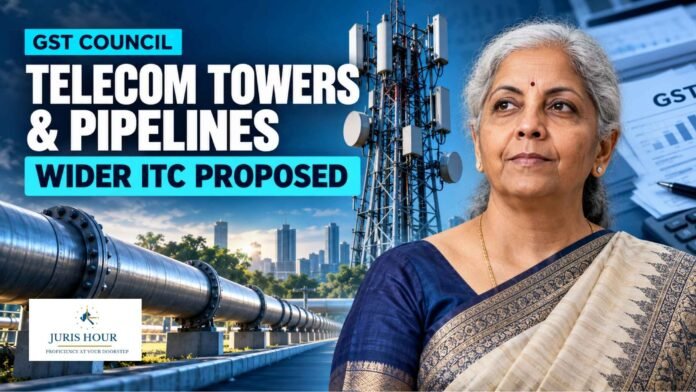 57th GST Council May Widen ITC for Telecom Towers and Pipelines Outside Factories 57th GST Council May Widen ITC for Telecom Towers and Pipelines Outside Factories