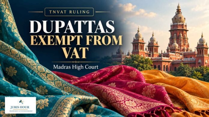Dupattas Are Exempt Fabrics, Can’t Be Taxed as Fibres at 4%: Madras HC Dupattas Are Exempt Fabrics, Can’t Be Taxed as Fibres at 4%: Madras HC