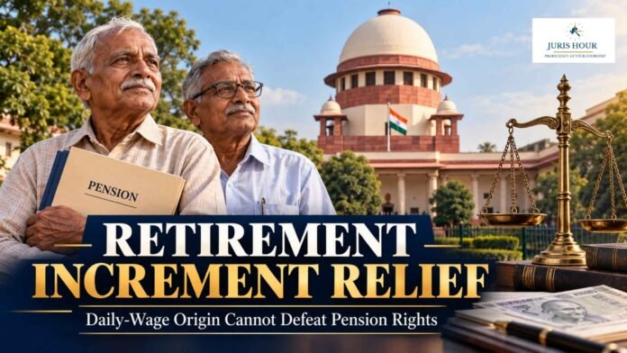 Daily-Wage Origin Can’t Defeat Retirement Increment Rights Once Workers Are Treated As Permanent: Supreme Court Daily-Wage Origin Can’t Defeat Retirement Increment Rights Once Workers Are Treated As Permanent: Supreme Court